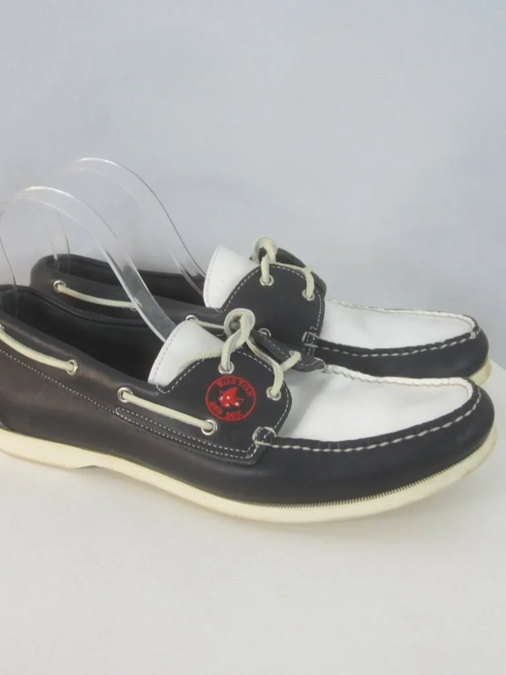 Allen Edmonds Men 11 D Team MLB Boston Red Sox Boat Shoes Loafers Baseball